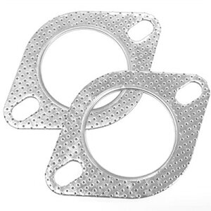 マフラーガスケット 2枚入り φ51 ターボガスケット 排気ガスケット フランジガスケット 金属リング セラミック マフラーガスケット マフラーオートバイ用 エンジン カバー ガスケット汎用