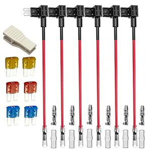 KILIGEN 6��12V 24V Micro 2 ��H�q���[�Y�^�b�v �L�b�g�A���C���[�n�[�l�X�t�������ԃt���b�g�^�C�v�u���[�h�q���[�Y�z���_�[�A6�� Micro 2 �u���[�h�q���[�Y(5A/10A/15A�e2) +1�q���[�Y�v���[