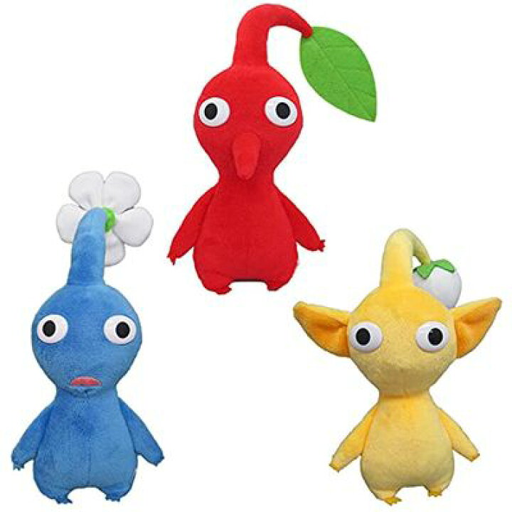 楽天市場】ピクミン ぬいぐるみ 3種セット (赤ピクミン・青ピクミン 