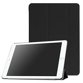 【PCATEC】 iPad 9.7(2018第6世代) / iPad5（第五世代） / iPad 9.7（2017年新型） 用 PUレザーケース 三つ折スマートカバー☆超薄 軽量型 スタンド機能 PUレザーケース (ブラック)