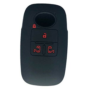 ZIAN ダイハツ/DAIHATSU 車用 タント ロッキー 4ボタン スマートキーケース 新型タント 新型タントカスタム トヨタ ライズ など 専用設計 (ブラック)
