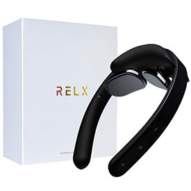 RELX リラクゼーション器 EMS 温熱(国内メーカー) 超軽量72g コードレス プレゼント ギフト ネックウォーマー 静音 (マットブラック)