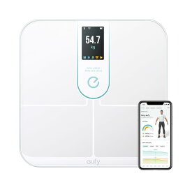 Anker Eufy (ユーフィ) Smart Scale P3 （体重体組成計）【アプリ対応/Fitbit連携/体脂肪率/BMI/心拍数/筋肉量/基礎代謝量/水分量/体脂肪量/骨量/内臓脂肪/タンパク質/骨格筋量/皮下脂肪/体内年齢/ボディタイプ / 3Dモデル】ホワイト