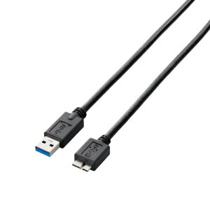 RA:�G���R��(ELECOM) USB�P�[�u�� �ymicroB�z USB3.0 (USB A �I�X to microB �I�X) �X�^���_�[�h 2m �u���b�N USB3-AMB20BK