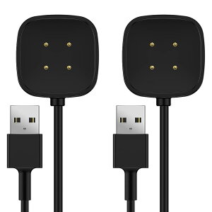 TUSITA y2{ 1.8Mz[dP[u Ή tBbgrbg Fitbit Sense, Sense 2 / Versa 3, Versa 4 [d - USB C[d `[WOP[u - X}[gEHb`ANZT