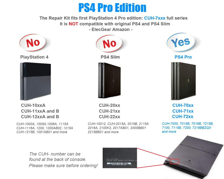 楽天市場】ElecGear PS4 Pro CUH-7xxx交換用内部冷却ファン 