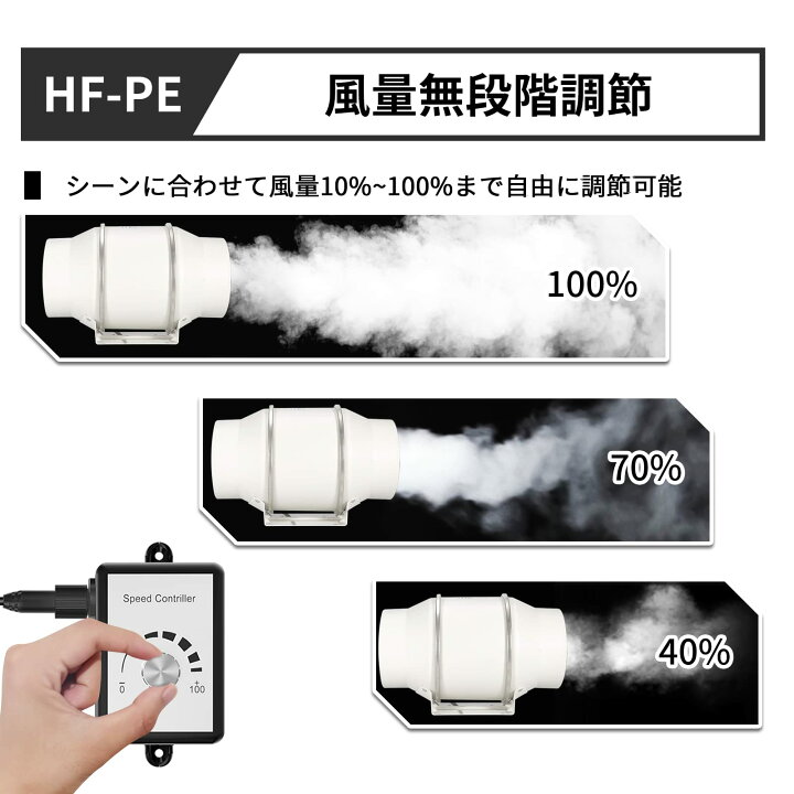 楽天市場】RA: Hon&Guan ダクトファン 100mm インバータダクトファン 