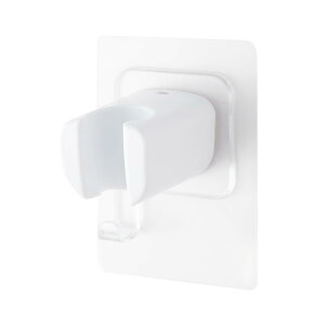 OFFO シャワーフック 強力粘着タイプ ABS製 シャワーヘッドホルダー交換用 強力粘着式 工具不要取付簡単 壁穴あけないフック 壁取り付け ネジ止め不要 ホワイト 日本語取説書付き