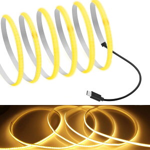 RYE COB e[vCg1m dF2700K 5V TYPE C ڑP[uLEDXgbvCg 5mmtLVu x LEDCge[v 320LEDs/m 180°CRI=90 ʃe[vό`\ ؒf\ fXNAPCAerA