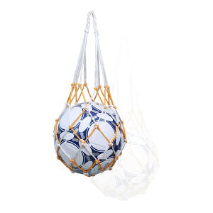 ALLVD 収納 サッカー/バレーボール/バスケットボール用 簡易ボールバッグ 網袋 持ち運び 保管用 (ホワイトイエロー)