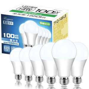 Tengyuan LEDd E26 14W 100W` F 6500K 1550lm Lz Px F ȃGl `Ή fMގ{HΉ s y6z