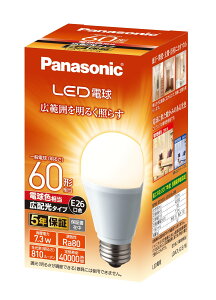 �p�i�\�j�b�N LED�d�� �������a26mm �d��60W�`���� �d���F����(7.3W) ��ʓd���E�L�z���^�C�v 1���� ���`���Ή� LDA7LGEW