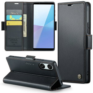 Xperia 10 VI SO-52E �P�[�X �蒠�^ ���z�^ �J�[�h�|�P�b�g�t�� Sony �G�N�X�y���A10vi / SOG14 / A402SO / XQ-ES44 �p �g�уJ�o�[ �J�[�h���[ Uovon �X�}�z�P�[�X �������U�[ �ϏՌ� �S�ʕی� �X�^���h�@�\ �X