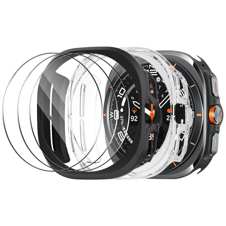 楽天市場】【2+3枚セッ】For Galaxy Watch Ultra ケース（2枚）+ガラス  
