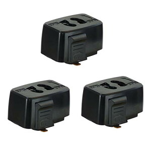 Abishionライティングバー用抜け止めコンセント 引掛シーリングプラグ ダクトレール用 取付簡単(15A 125V 50/60Hz専用まで) 引掛シーリングボディ ライティングレール用 PSE認証(黒い3個入り)