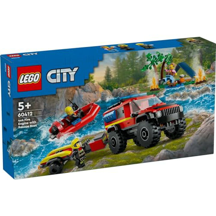 楽天市場】レゴ(LEGO) シティ 4WD消防車とレスキューボート おもちゃ 