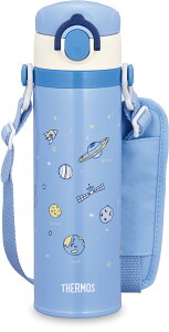 サーモス 水筒 真空断熱キッズケータイマグ 500ml サックスブルー 取りはずしできるストラップ 肩に優しいショルダーパット付き 子供用 通園通学 JOI-501 SAX