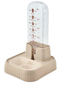 Hakona 猫 水飲み器犬 水飲み器 ペットボトル自動給水器 猫 水飲み皿みずのみ器 犬給水器スタンド固定浄水器 ねこペット 水飲み器ウサギ 水飲み器自動水やり器 猫給水機大容量 電源不要 プラスチックペット用品 500ML短期出張 熱中症を防ぐ (カーキ色)