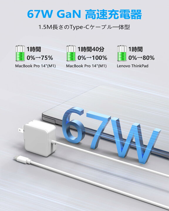 楽天市場】Macbook 充電器 ノートパソコン 急速充電器 Type-C AC 