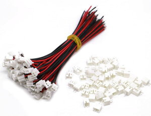 GTIWUNG 30�y�A JST 2.0 PH �R�l�N�^ �I�X�ƃ��X 2.0mm �v���O�R�l�N�^ 2�s�� �[�q�R�l�N�^���C���[ �W�����v���C�� JST-XH RC���|�o�b�e�� �w���R�v�^�[�p Micro JST 2�s��Male��Female�R�l�N�^�v���O100mm��