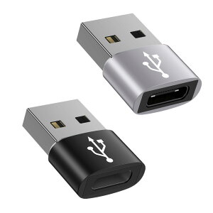 USB Type-C ϊA_v^ USB ^CvC iXj To USB 2.0iIXj ϊ [ QC3.0 }[dEf[^]] Windows 10 / Mac OS MacBook iPad Pro iPhone 13/12/11 Pro MaxȂǂɑΉ (2ZbgE ubN{V
