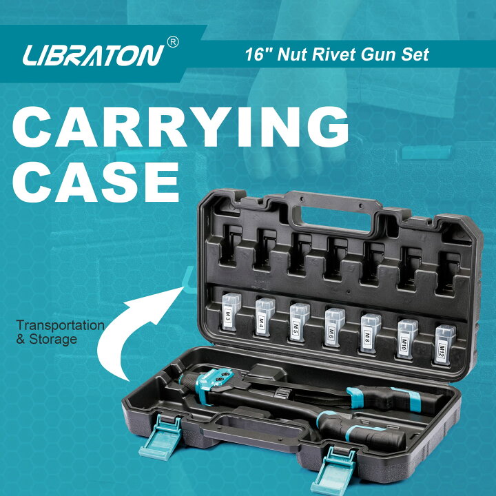 楽天市場】LIBRATON ハンドナッターセット 両手式 M3/M4/M5/M6/M8/M10 