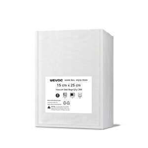 Wevac �^��p�b�N�� 15×25cm 200������ ���񂭂��ς��� �^��� �J�b�g�ς� �G���{�X���H �E�C���₢ ���� ��� ���� ���� ���̃t�[�h �N�x������ �H�i�ۑ� �ቷ���� �^��p�b�N�@ �^��V�[���[