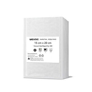 Wevac �^��p�b�N�� 15×20cm 200������ ���񂭂��ς��� �^��� �J�b�g�ς� �G���{�X���H �E�C���₢ ���� ��� ���� ���� ���̃t�[�h �N�x������ �H�i�ۑ� �ቷ���� �^��p�b�N�@ �^��V�[���[