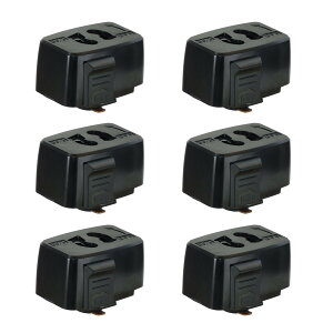 Abishionライティングバー用抜け止めコンセント 引掛シーリングプラグ ダクトレール用 取付簡単(15A 125V 50/60Hz専用まで) 引掛シーリングボディ ライティングレール用 PSE認証(黒い6個入り)