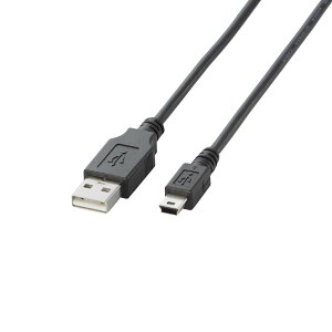 �G���R�� USB�P�[�u�� �yminiB�z USB2.0 (USB A �I�X to miniB �I�X) �m�[�}�� 1.5m �u���b�N U2C-M15BK