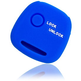 【MALAKO】スズキ ニッサン キーレスシリコンカバー 1ボタン ワゴンR ハスラー アルト エブリィ ラパン ジムニー MRワゴン ソリオ スイフト キャロル スピアーノ モコ AZワゴン 傷防止に最適 さらさらシリコン 鈴木 SUZUKI 日産 NISSAN (青色)