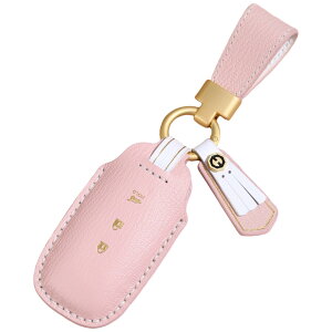 【smasol】新型 エクストレイル T33系 キーカバー 本革 日産 サクラ スマートキーケース 日産 アリア キックス e-power 2024年 最新 キーケース (本革レディース / 3ボタンB くすみピンク)