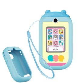 BANDAI ちいかわフォン 保護 ケース【LAZIRO】柔らかいシリコン製 完全な保護 衝撃吸収 落下防止 防水防塵 無臭で 耐久性 キズ防 BANDAI ちいかわフォン 用保護 カバー（スカイブルー）
