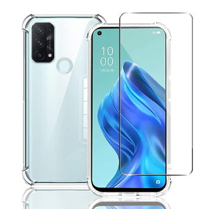 Wekrsu 対応 OPPO Reno5 A 用の ケース + ガラスフィルム 柔軟 TPU カバー 全透明 散熱加工 黄変しにくい 日本旭硝子製 フィルム 強化ガラス 硬度9H 高透過率 飛散防止 [ 全面保護カバー 耐衝撃 落下