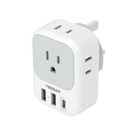 TESSAN 変換プラグ BFタイプ 海外用 コンセント変換 変換器 Type-Cポート付き タイプ F シンガポール/マ…