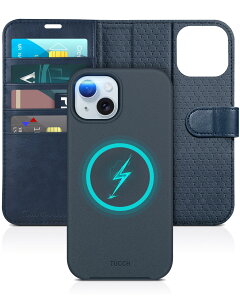 TUCCH iPhone 15 Ή P[X 蒠^ 2in1  ACtH15 P[X 蒠^ O\ 2way J[h[ X^h@\ PU Sʕی Ռz [RFIDubLO] ACtH15 z^P[