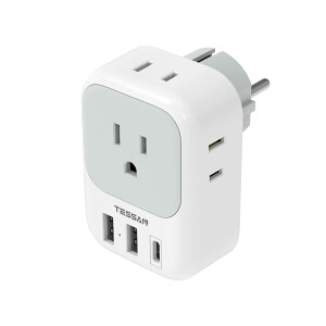 TESSAN ϊvO SE^Cv RZgϊ 4AC 1USB-C|[g 2USB-A|[gt ؍ϊvO hCcAtXAI_AnK[AXyC[bpȂǂ̍ɑΉ
