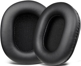 SOULWIT イヤーパッド イヤークッション SONY MDR-CD900ST / MDR-7506 / MDR-V6 / MDR-V7 ヘッドホン 交換用 パッド カバー プロテインレザー メモリーフォーム ブラック