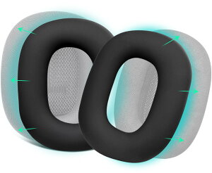 SOULWIT �C���[�p�b�h�J�o�[ �w�b�h�p�b�h�P�[�X AirPods Max �w�b�h�z�� �p �ی�P�[�X �_�炩���V���R�� �򉻖h�~ �h�o �h�� ��� �􂦂� (�u���b�N-1�y�A)