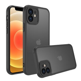 iphone 12 mini ケース iphone ケース iphone 12miniケース スマホカバー 耐衝撃 指紋防止 滑り止め マット半透明 黄ばみなし レンズ保護 米軍MIL規格アイフォン12 mini用カバー インチ PinLiSheng (ブラック, iphone 12 mini)