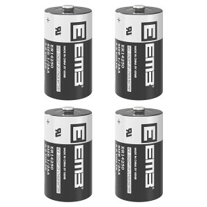 EEMB ER14250 1/2AA 3.6V 1200mAh リチウム電池 Li-SOCL?非充電式電池 XL-050F SB-AA02 LS14250 TL-5902 TL-2150 ドッグウォッチ 犬の首輪と一部の運動モニター/ホームセキュリティシステム/アラームシステム用(4