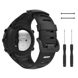 [ATiC] Suunto Core �o���h SUUNTO(�X���g) Core�R�A��p �\�t�g TPU�� �X�g���b�v/�o���h �����x���g �r�T�C�Y�F5.51"-9.06" (140mm-230mm) all Black