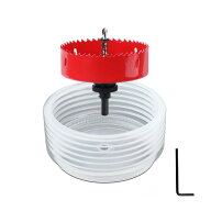 2PCS 100mm ホールソー そし125mmて ダストカバー 電動ドリル 木材のに 薄い金属板 鉄アルミ石膏ボード …