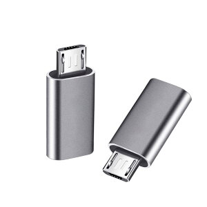 YFFSFDC }CNUSBϊA_v^[ ^CvC Micro USB ϊA_v^ 2 Type C X to Micro USB IX ϊRlN^ [dƃf[^] GalaxyANexusAXperiaAHUAWEIMicro USBݔΉ (Vo[)