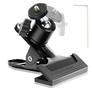 UTEBIT �N���b�v �_�� ���� �J���� �X�^���h �N���b�v 1/4�l�W 360�x �ǂ��ł����߂� ���R�_�� �B�e �N���b�v �J�����}�E���g �ő�׏d1KG camera clip ���ݍ��ݔ͈�55mm�ȉ� VIVE/�A�N�V�����J����/��