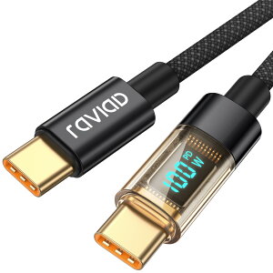 RAVIAD USB Type C P[u USB-C & USB-C P[uy1.2Mz^Cvc P[u PD3.0 QC3.0 Ή 100W/5A}[d fh~ ϋviC҂ iPhone 16 15 iPad MacBook Pro, Galaxy S24 S23 S22 S21 S20, Huawei Sony Xiaomi Pixel 