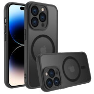 iphone 14 pro ケース スマホカバー マット半透明 マグネット搭載 ワイヤレス充電 耐衝撃 指紋防止 滑り…
