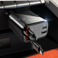 LISEN シガーソケット USB 巻き取り式充電ケーブル 車 充電器 【69W 急速充電 4台同時に充電可能】カー用…