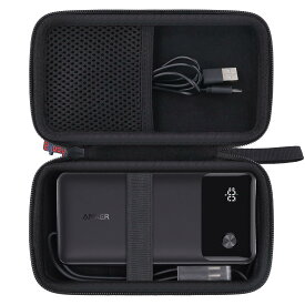 （ケースのみ）Anker Power Bank A1384 (20000mAh, 30W)モバイルバッテリー専用収納ケース,ブラック-Khanka