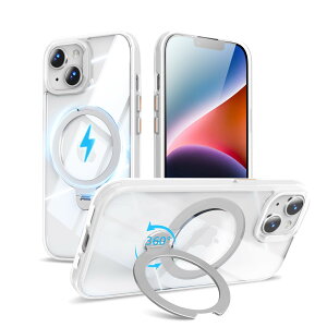 �y��_360�x��]�X�^���h�zKWATUNG iphone 14 �p �P�[�X MagSafe�Ή� ���C�����X�[�d�Ή� ��phone13�p �P�[�X magsafe �Ή� �����O �}�O�l�b�g���� �A�C�z��13�p�P�[�X �ϏՌ� �ČRMIL�K�i �A�C�t�H��14�p 